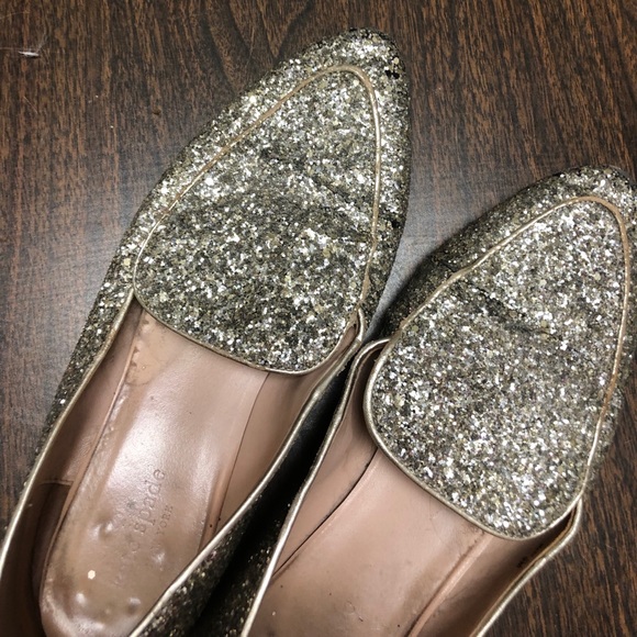 Kate Spade Calliope Glitter Loafers Size 9 - Picture 2 of 6